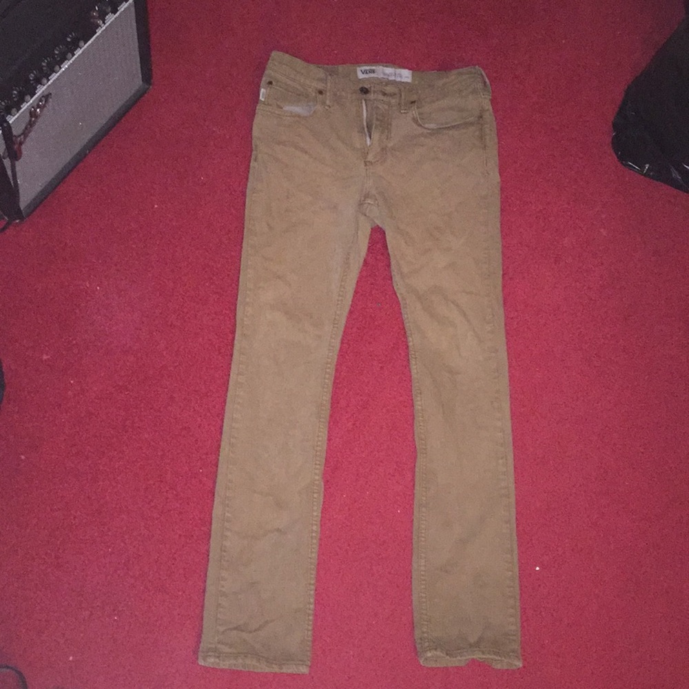Vans tan jeans 28x30