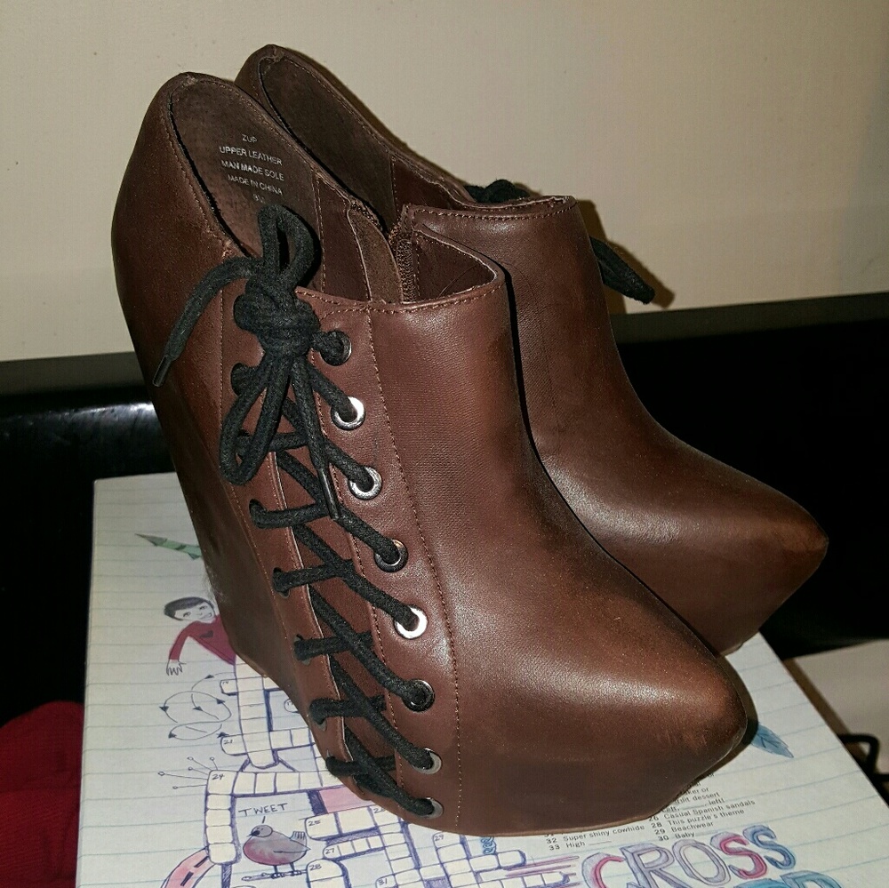 Jeffrey Campbell  Zup, brown,  8