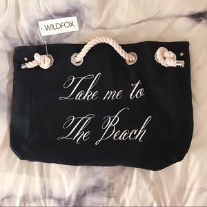 WILDFOX Reversible Take Me to the Beach Tote NWT