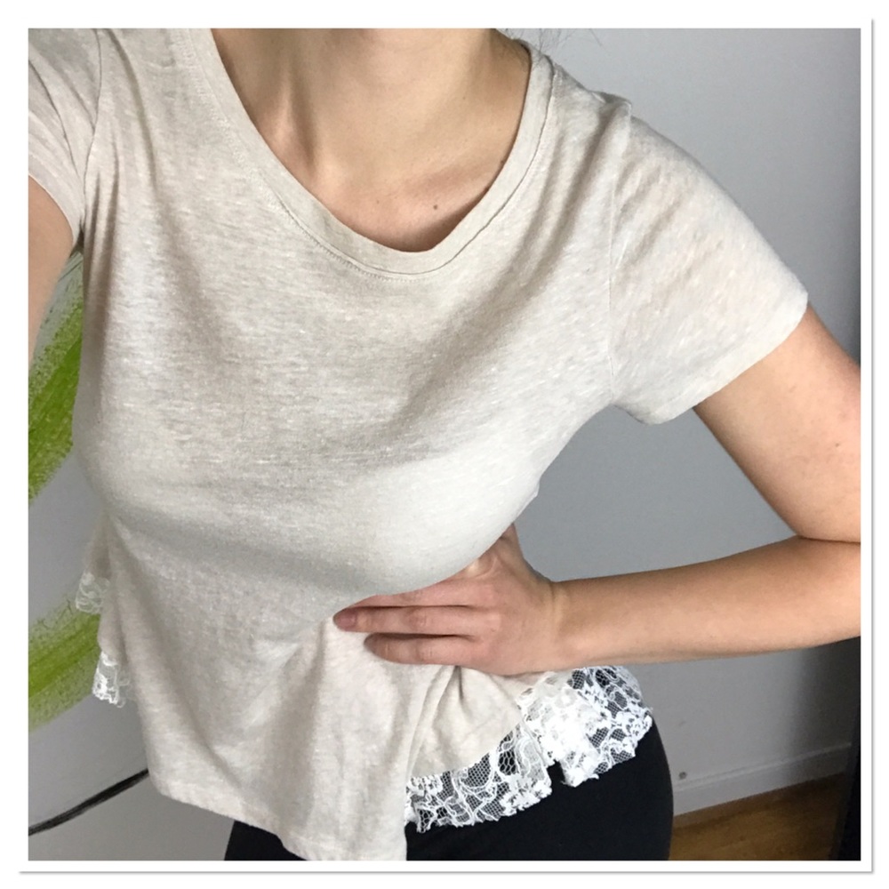 Free People Boho high low lacy short sleeve top - Picture 8 of 8
