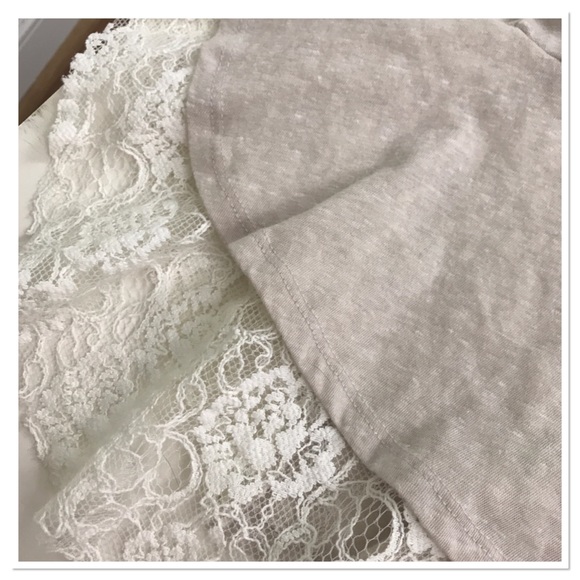 Free People Boho high low lacy short sleeve top - Picture 6 of 8
