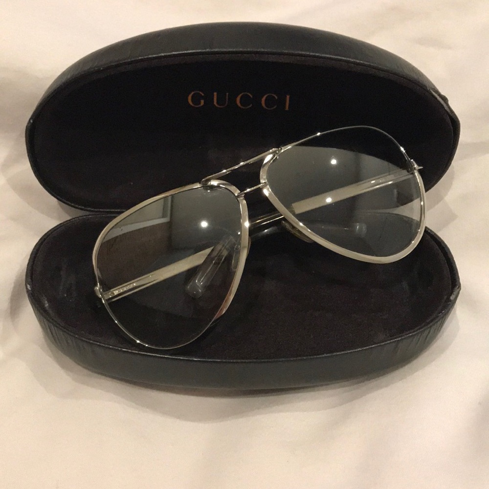 Gucci - silver aviators