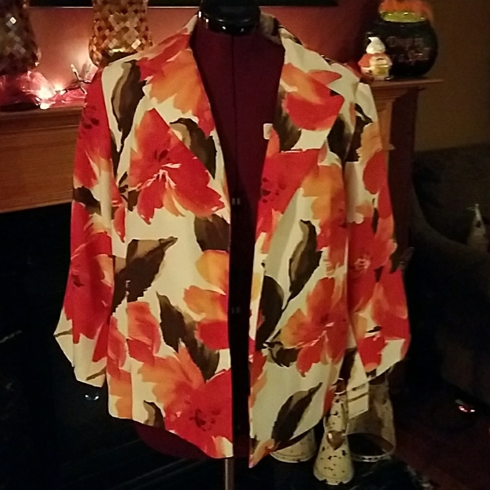 NWT Alfred Dunner floral lined jacket