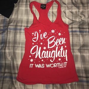 Red christmas tank top
