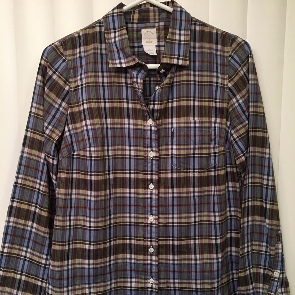J. Crew “The Perfect Shirt” Plaid Button-Down