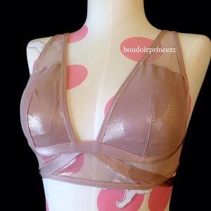 🌹 Victoria's Secret Pink Mesh Shine Bralette