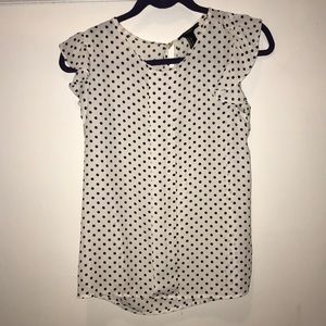 Black and white polka dot dress shirt