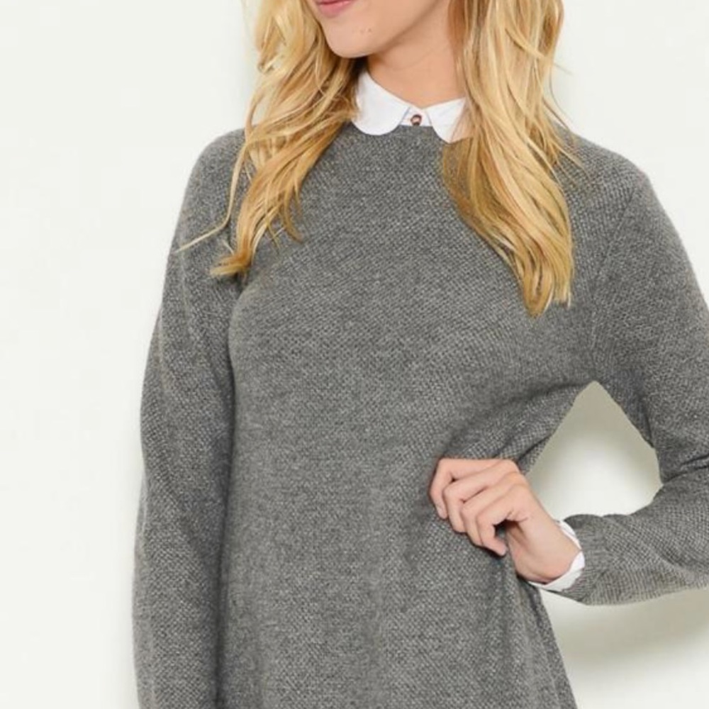 Collared sweater dress