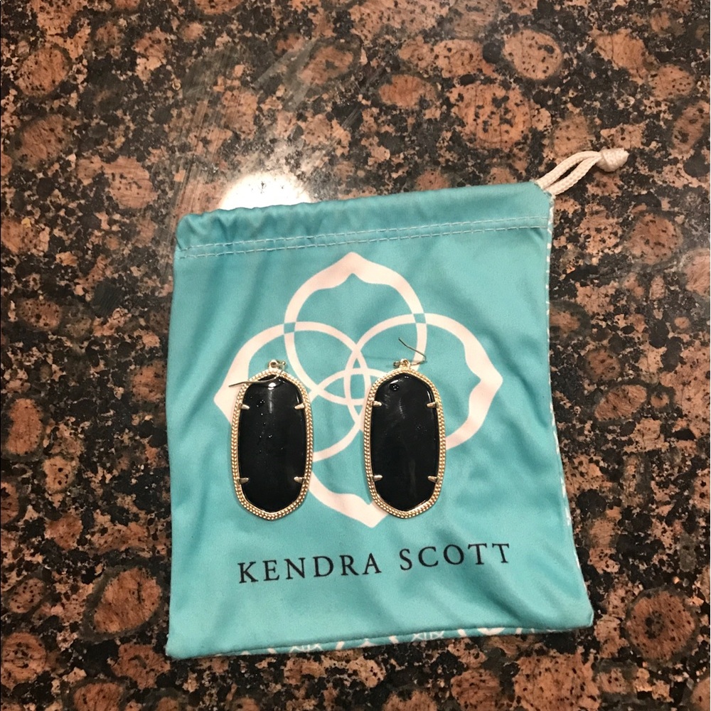 Kendra Scott Black/Gold Danielle Earrings