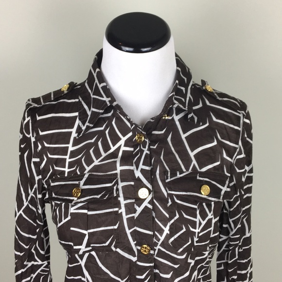 Tory Burch long sleeve top Sz 2 - Picture 3 of 7