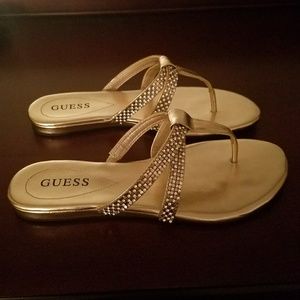 Guess Washed Gold Sandals