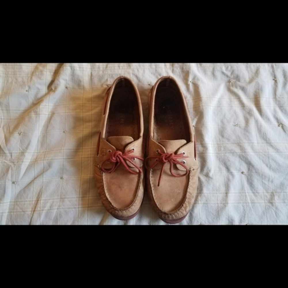 Men's Sperrys with Red Leather Accents