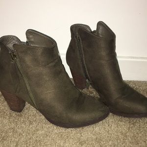 Dark Green Booties