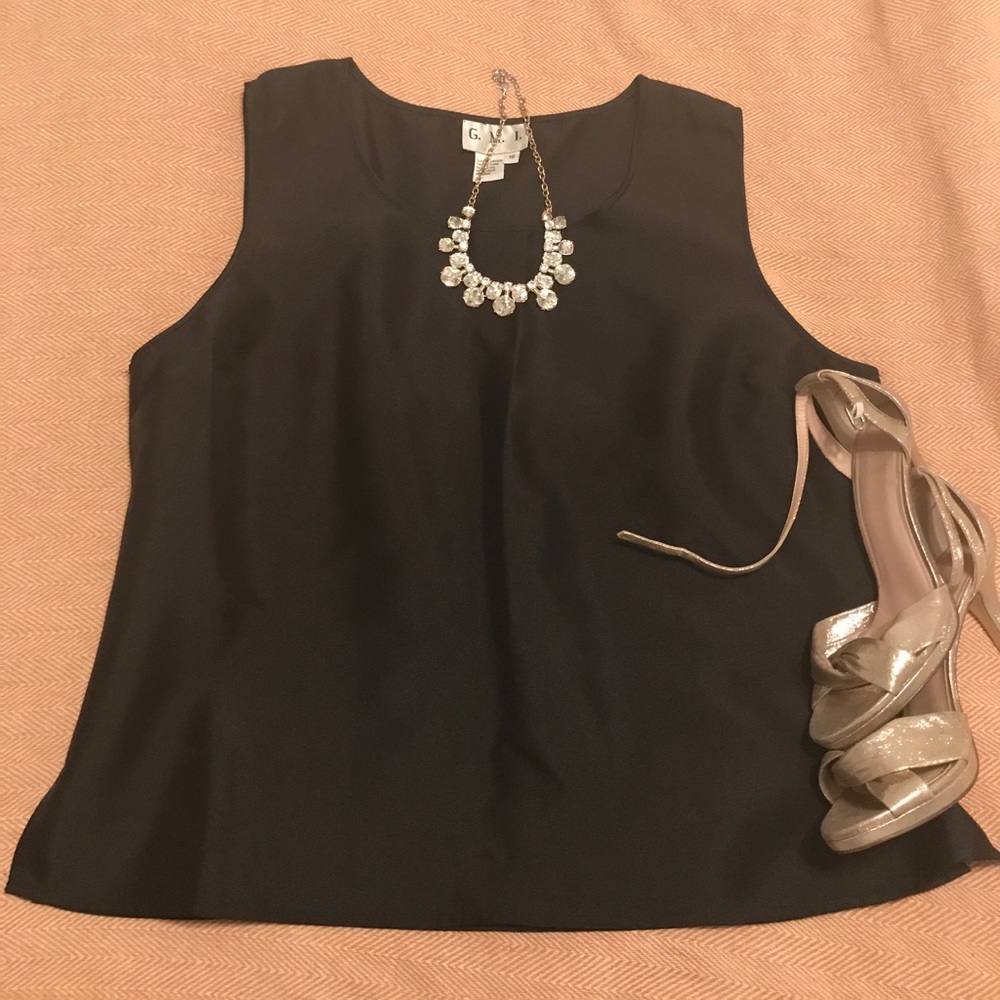 Sleeveless dressy shell top
