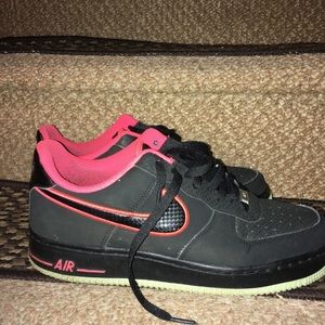 Black, Pink, and green Air Force 1 Yezzy colors
