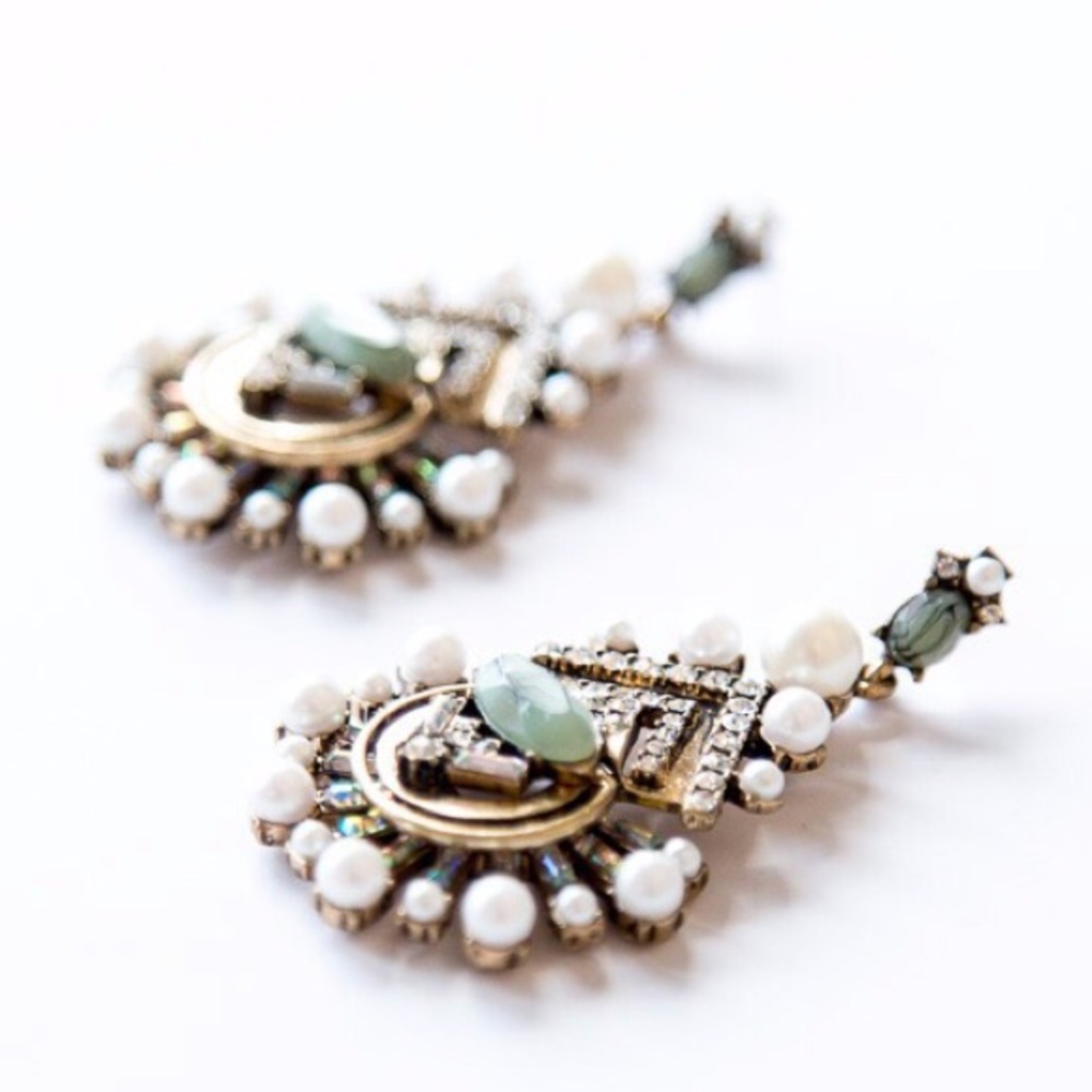 Gem statement earring