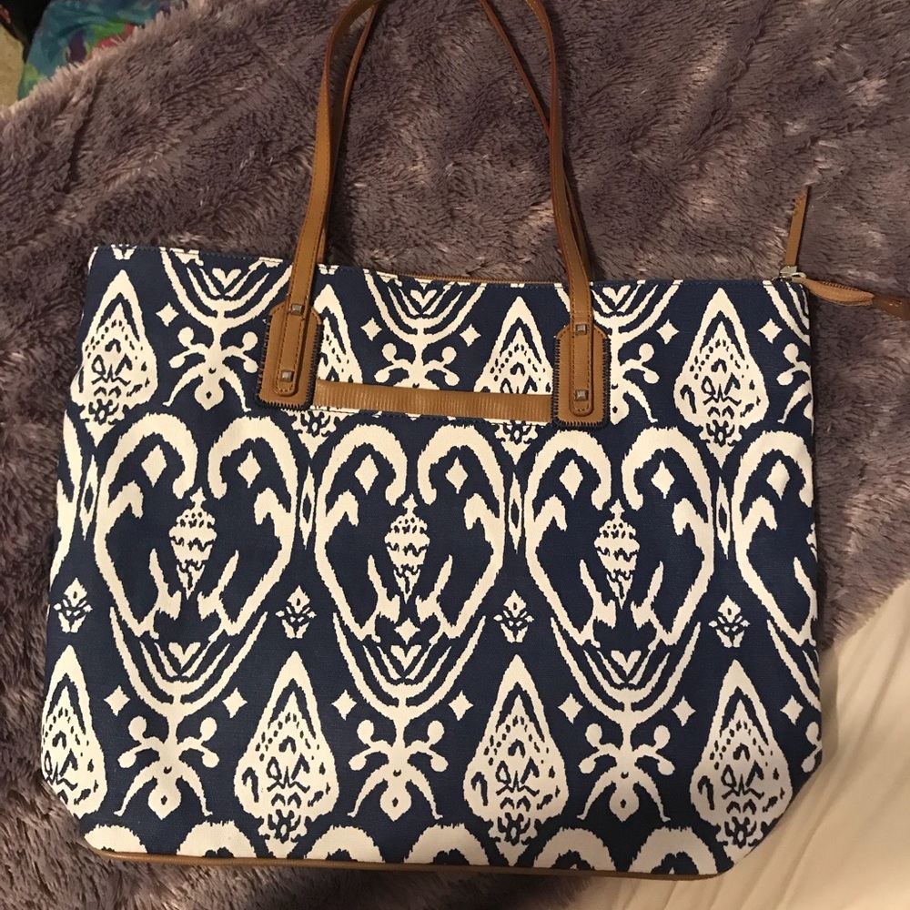 Stella & Dot IKAT print tote NWOT
