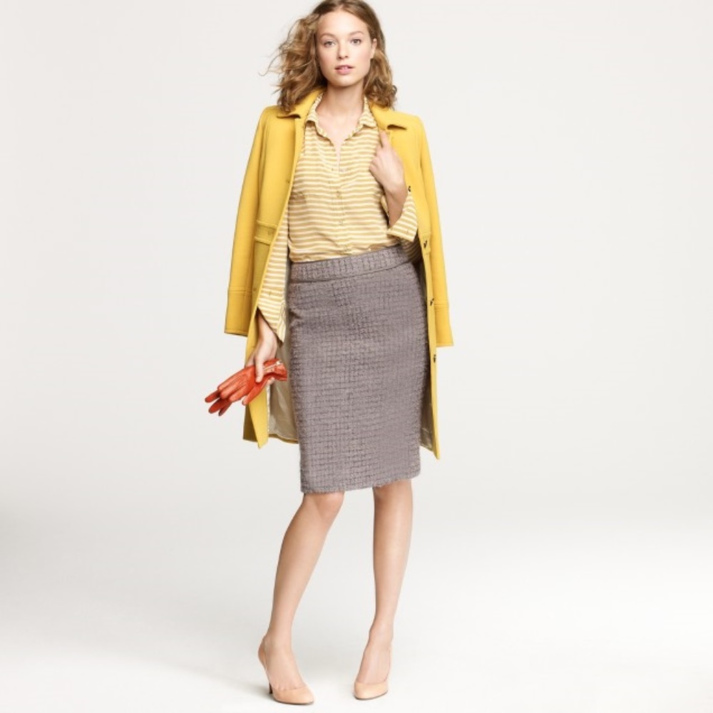 {0} J. Crew Pencil Skirt in Metallic Boucle