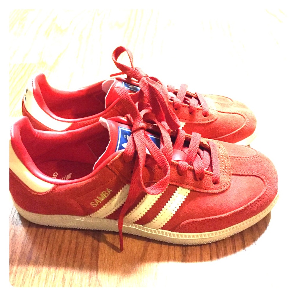 Red adidas sambas