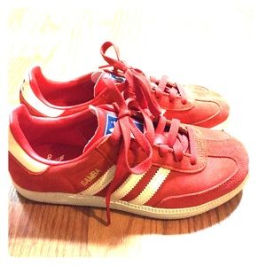 Red adidas sambas