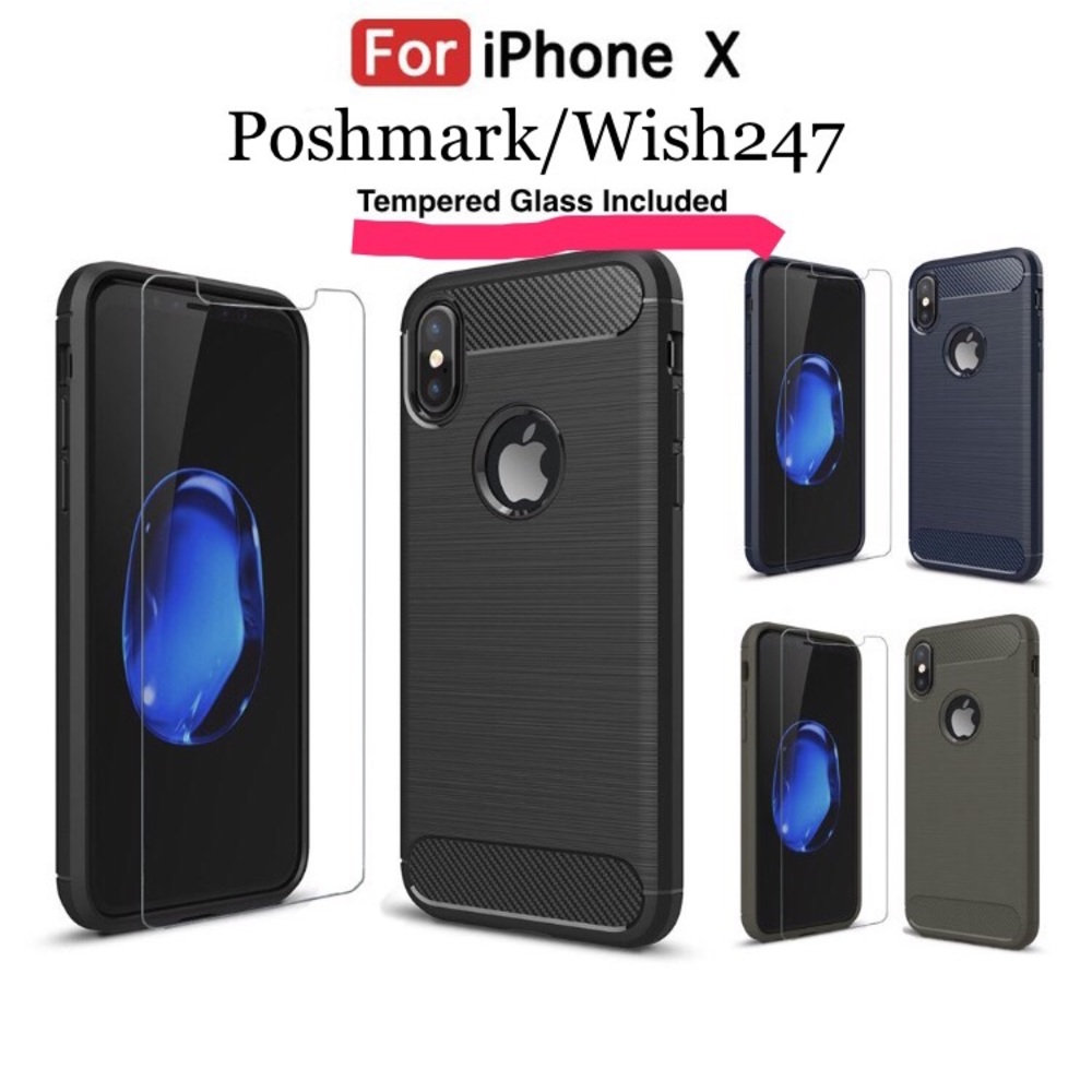 Bundle IPhone X case and Temper Glass Screen Pro
