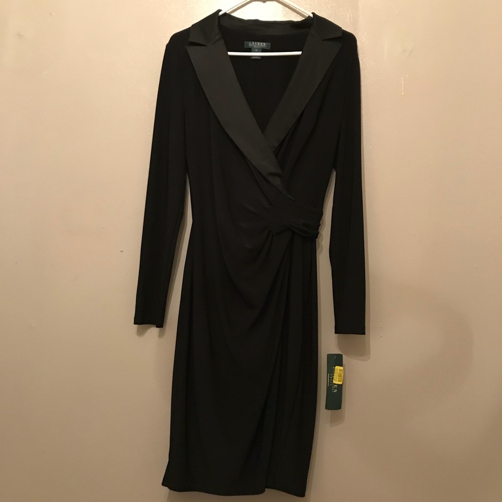 Ralph Lauren Tuxedo stretch black dress