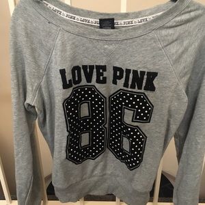 VS Pink Cozy Grey Sweater