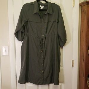 Motherhood Maternity Army Green Dress XL