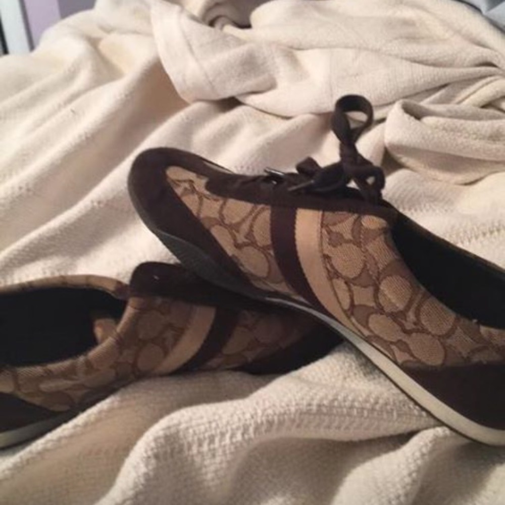 Brown coach sneakers