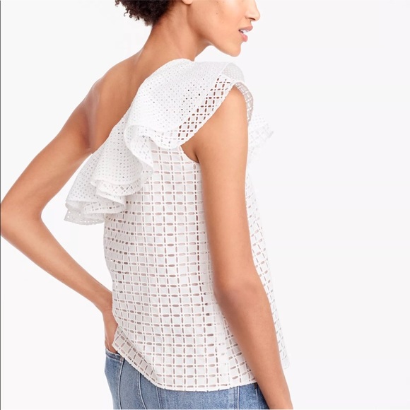 NWT J Crew eyelet one should ruffle top 4,12 - Picture 3 of 7