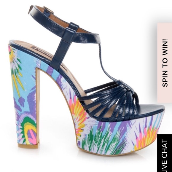 SOLD OUT Shoe Republic LA Strappy Platform Heels 8 - Picture 7 of 8