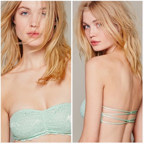 NEW Free People Lace Bandeau Strappy Bralette - Picture 2 of 8