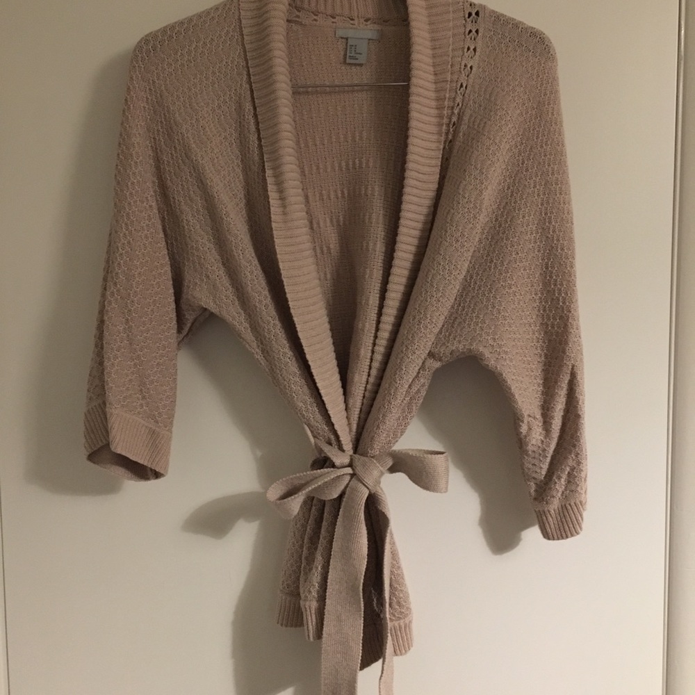 Tan Shawl with front tie