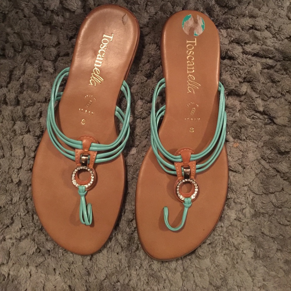 Teal sandals