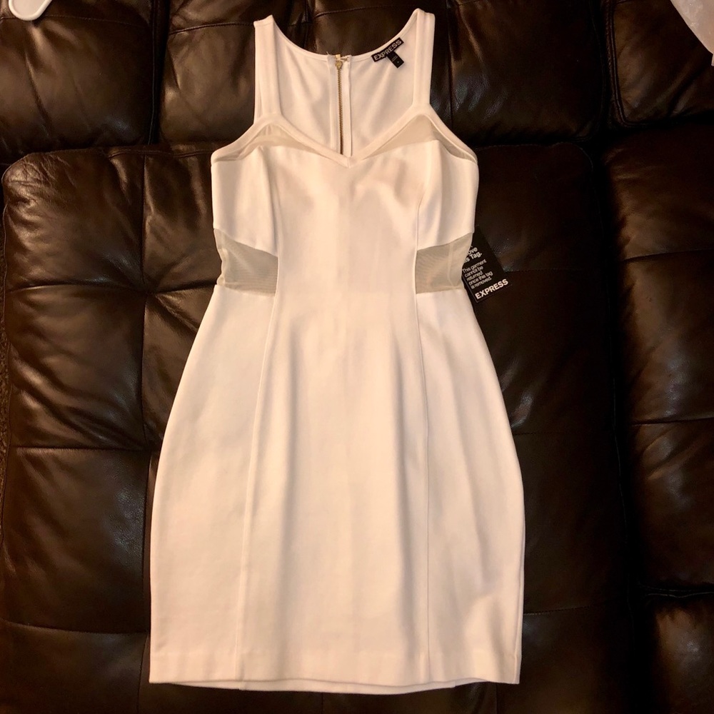 Brand new EXPRESS white mesh dress sz 4