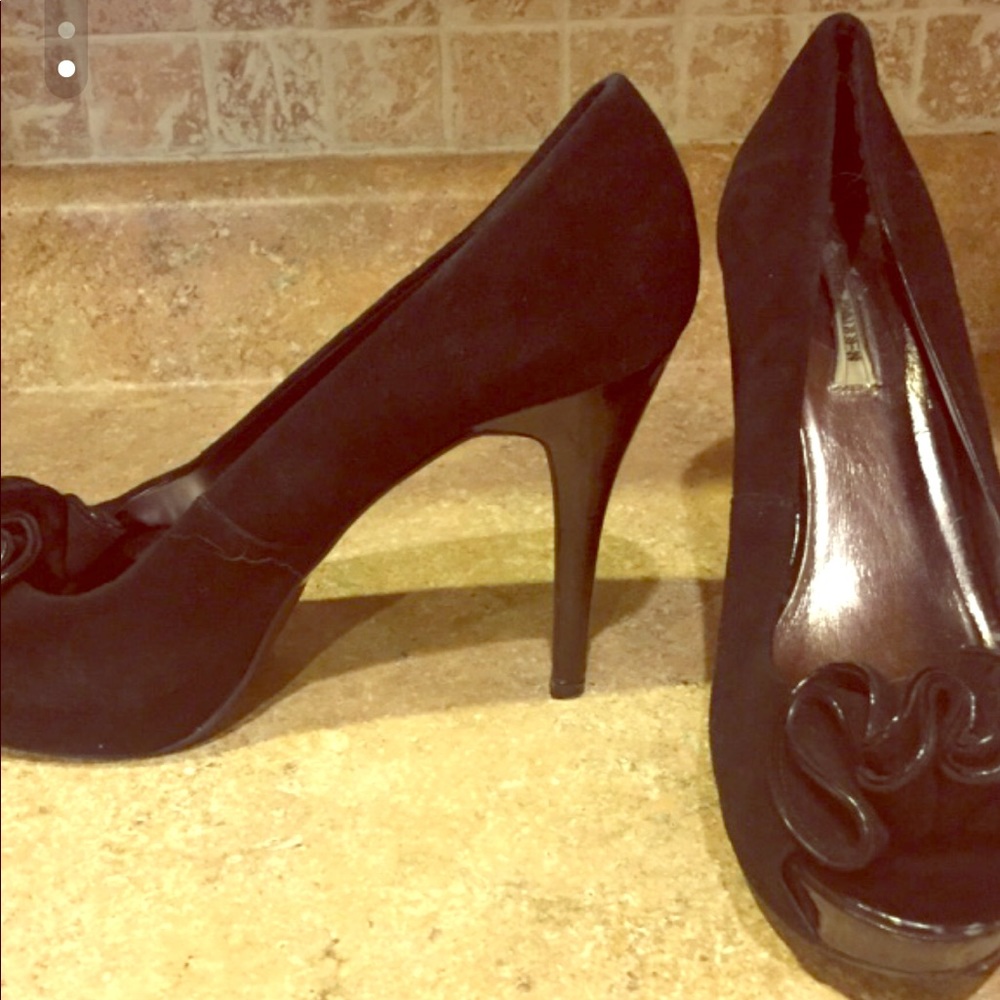 Black- open toed heels