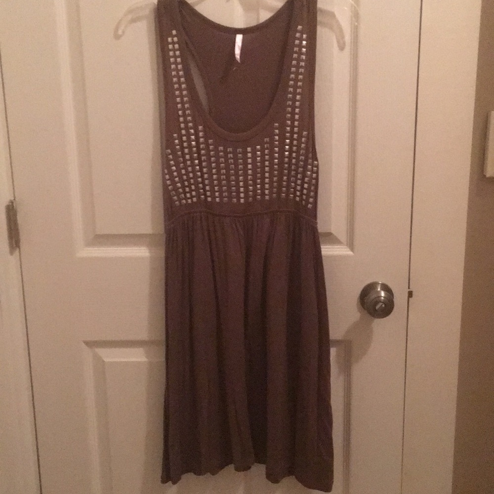 🔥Donating Soon🔥Rue 21 Brown Studded Dress NWOT