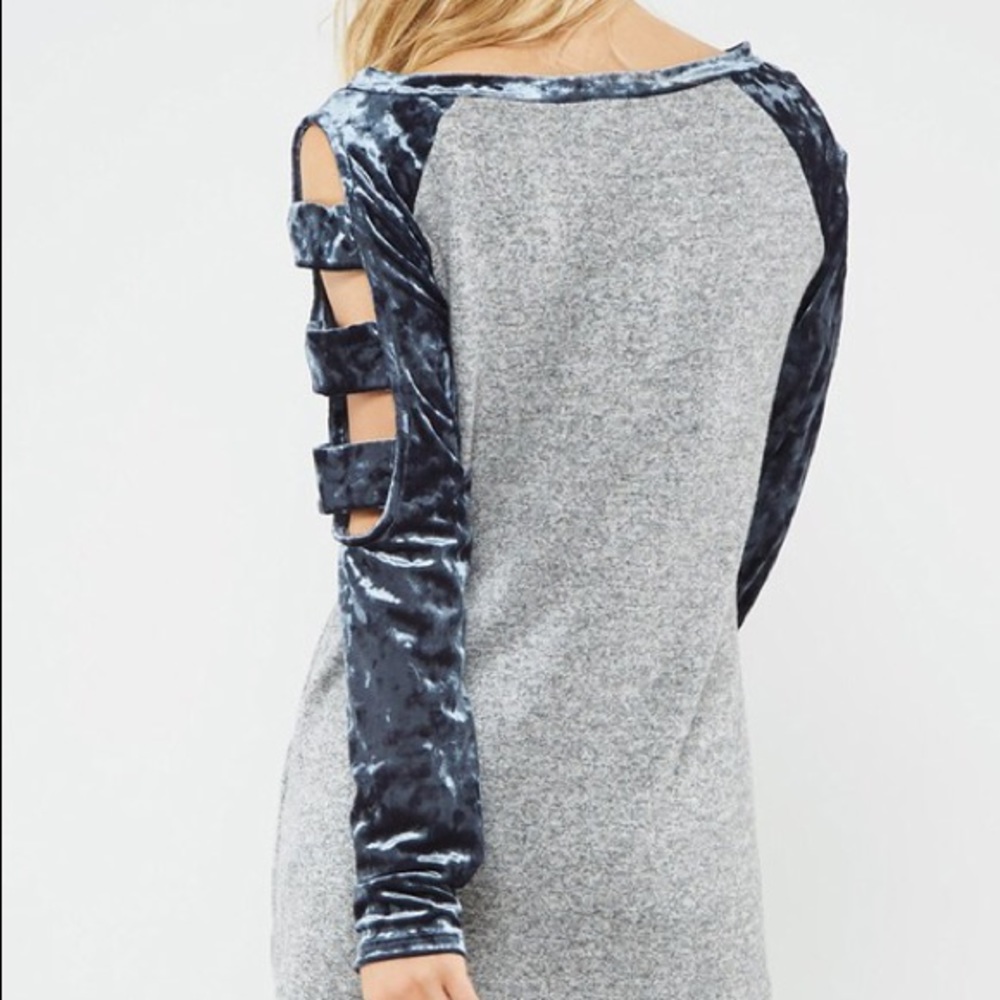 Velvet Sleeve Fashion Top - Picture 5 of 5