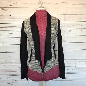 Gray & Black Sweater Blazer