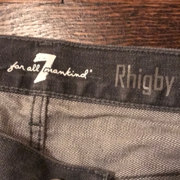 7 For All Mankind Grey Ripped Rhigby Jeans - Picture 5 of 7