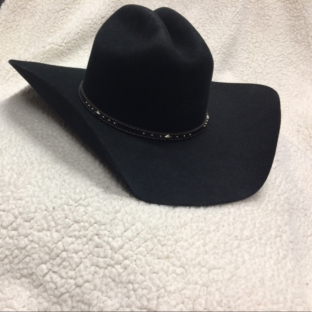 Justin black hills western hat 2X size 7
