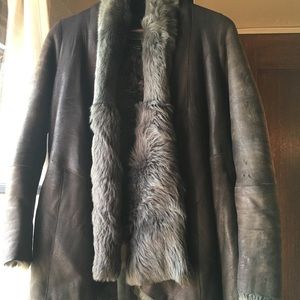 All Saints Shearling Jacket Size 4