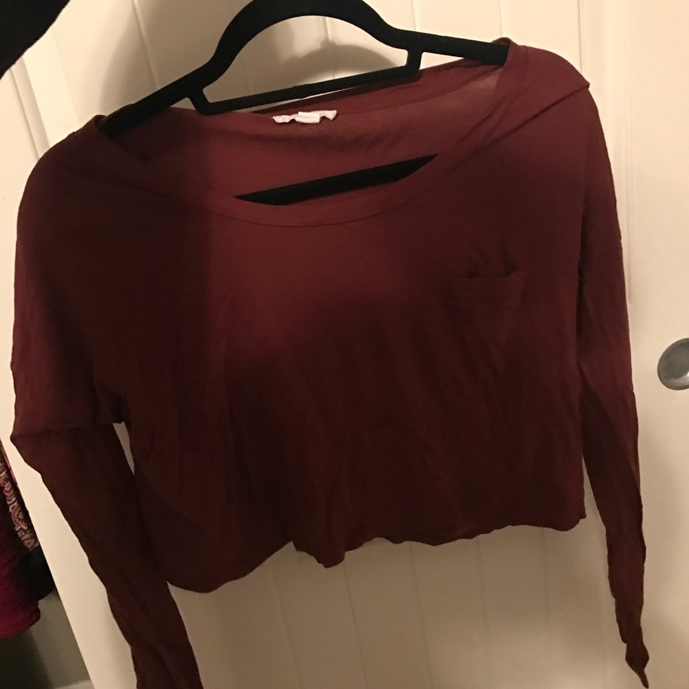 LONG SLEEVE MAROON BLOUSE