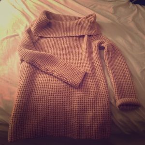 Off the shoulder waffle sweater