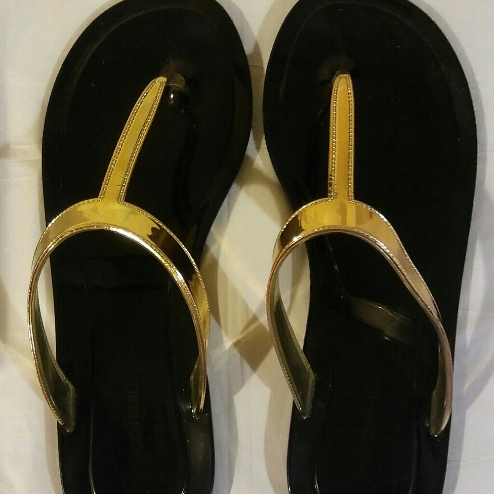 Black and Gold sandals
