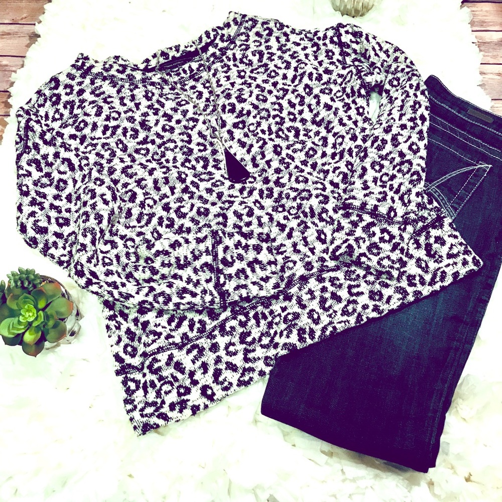 Banana Republic cozy cheetah print sweater