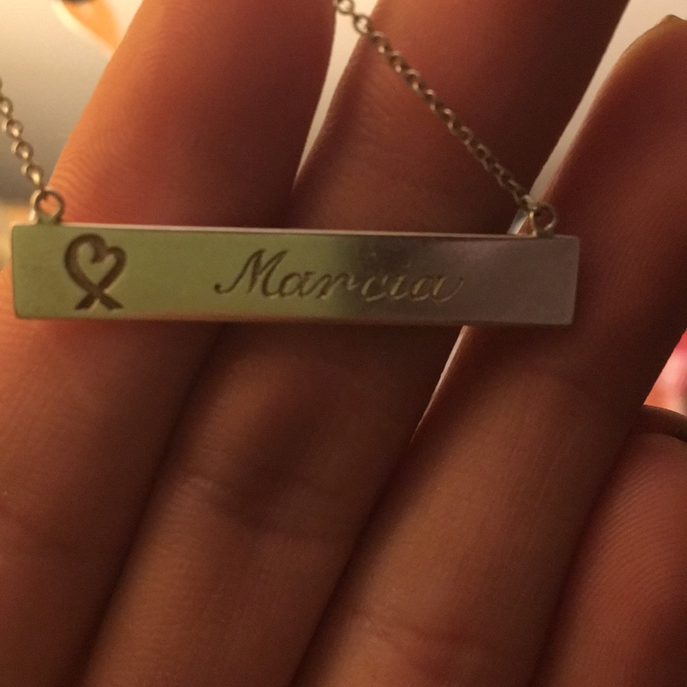 Tiffany & Co custom name plate necklace