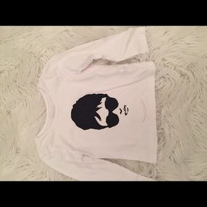Baby Audrey Hepburn t shirt with pearls on it