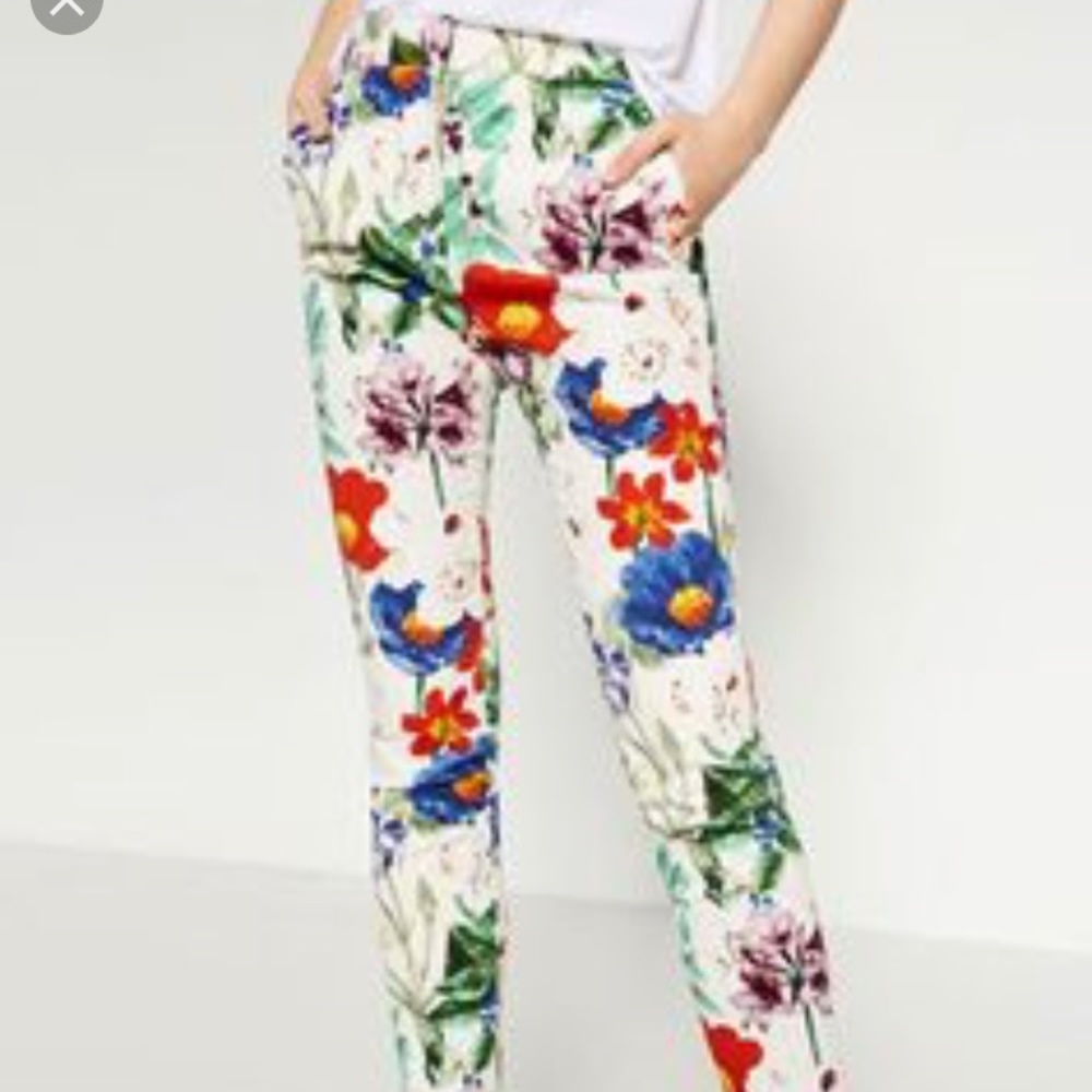 Flower print Zara trousers! - Picture 1 of 3