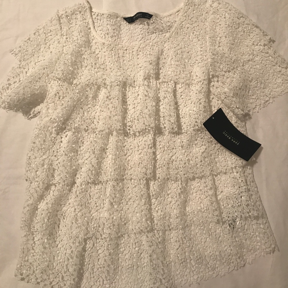 Brand new white top from zara!